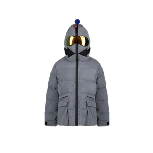 (Kids) AI Riders Padded Jacket with Back Print Grey - Picture 1 of 2