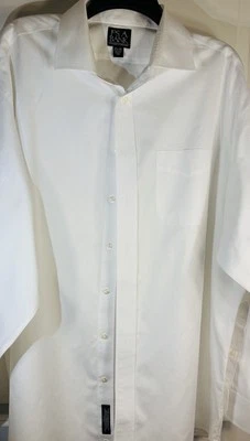 Talla 17/35 - Jos. Camisa de vestir A Bank Traveler’s Collection - crema/bronceado B-1 Foto 1 de 4