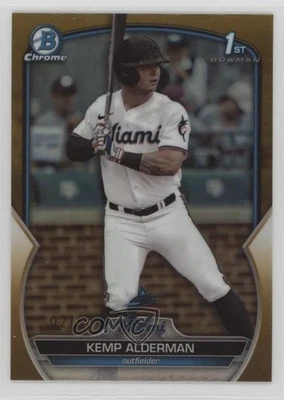 2023 Bowman Draft Chrome Gold Refractor /50 Kemp Alderman #BDC-123 - Image 1 of 2