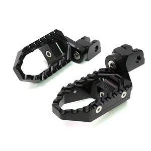 TOUR Front 25mm Lowering Foot Pegs Black For Bandit GSF 1250 S 07-14 15 16 17 - Picture 1 of 6