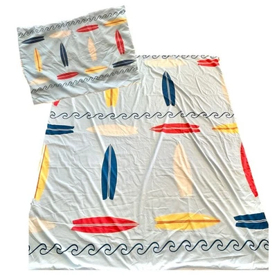 Доска для серфинга пододеяльник для серфинга тематическая спальня постельное белье пляжный двойной размер 65x82" - Изображение 1 из 4