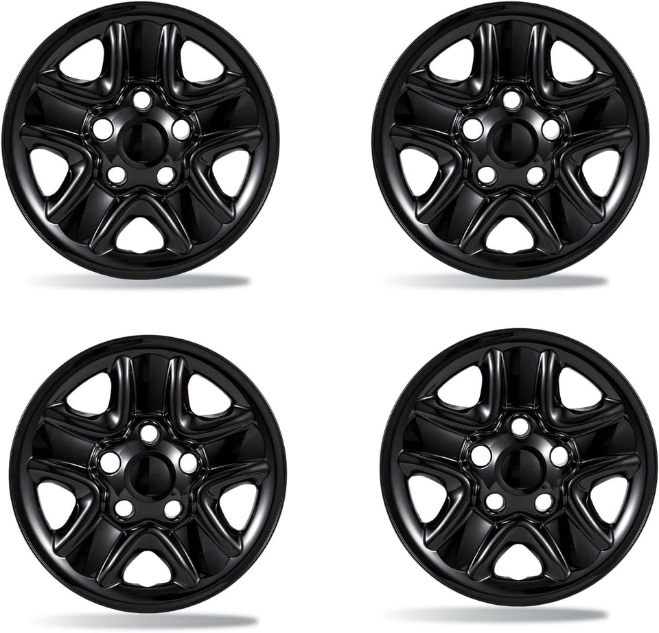 18- inch Wheel skins for 2007-2021 TOYOTA TUNDRA ; Set Of 4 Pcs; Glossy Black Foto 1 de 4