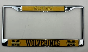 Michigan Wolverines Chrome Plated License Plate Frame - Picture 1 of 4