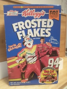BILL ELLIOT NASCAR 20 Unzen KELLOGG'S FROSTED FLAKES MÜSLISCHACHTEL HANDSIGNIERT - Bild 1 von 7