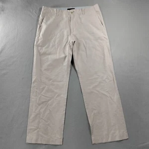 Pantalone uomo Banana Republic moderno relaxed fit beige lino taglia reale 34x29 - Foto 1 di 6