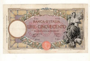 500 LIRE MIETITRICE sul retro FASCIO 21/05/1941 R - Imagen 1 de 2
