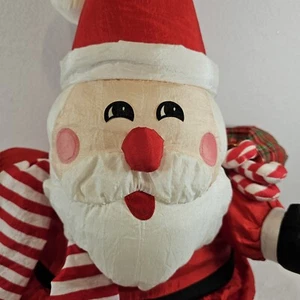 Vintage Nylon Parachute Plush 16" Santa Claus International Silver Company 1993 - Picture 1 of 9