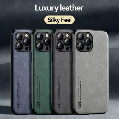 For iPhone Samsung Luxury Slim Soft Silky Feel Sheepskin Leather Case Cover - Image 1 of 4