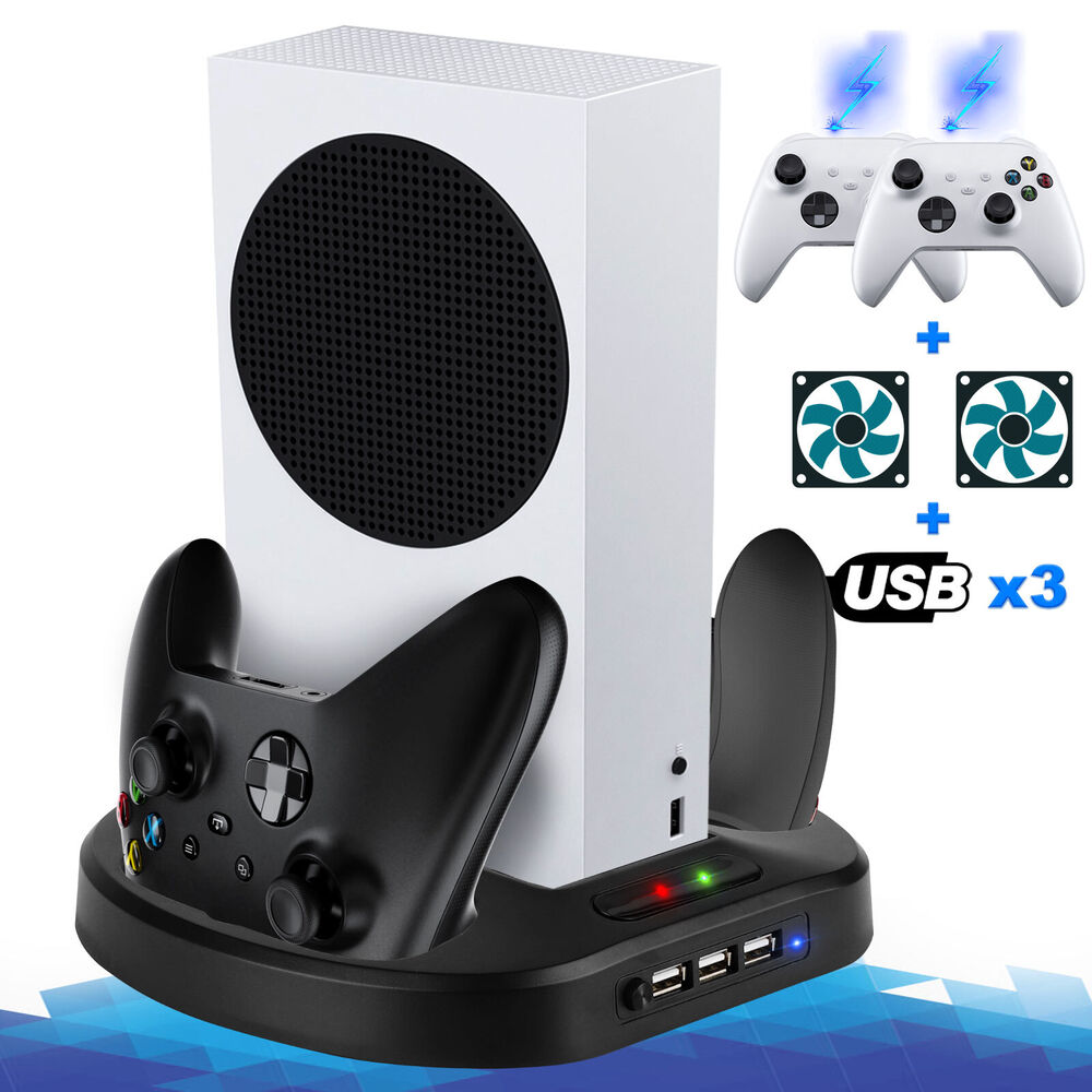 USB Cooling Fan for Xbox Series S Game Console Vertical Stand Cooler Accessories