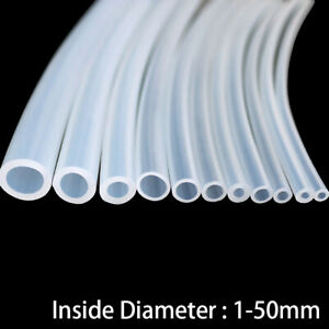 1-50mm ID Clear Translucent Silicone Tubing Tube Food Grade Safe High Temp