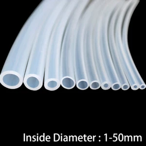 1-50mm ID Clear Translucent Silicone Tubing Tube Food Grade Safe High Temp - Picture 1 of 8