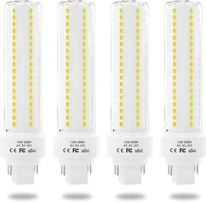 4- pack - Gx24/g24 4pin Base Light Bulbs 12w Gx24 Led Pl BYPASS Daylight 6000k - Picture 1 of 6