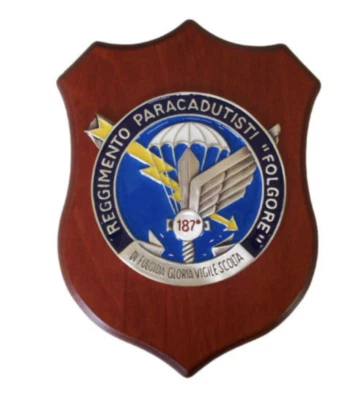 CREST MILITARE DEL 187° RGT PARACADUTISTI FOLGORE ESERCITO ITALIANO - Immagine 1 di 2