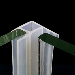 Silicone Rubber Bath Shower Screen Seal Strip For 6mm/8mm Glass Right Angle Door - Picture 1 of 4