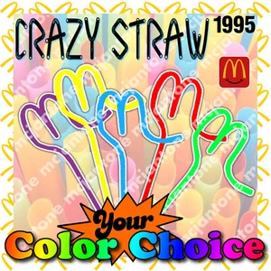 MIP McDonalds 1995 M Form CRAZY STRAW Trinkgetränk Dilly IHRE Farbe WAHL - Bild 1 von 12