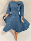 Exquisite Barbie Vintage Fashion/Hand Knitted Dress/Blue/Doll Not Included