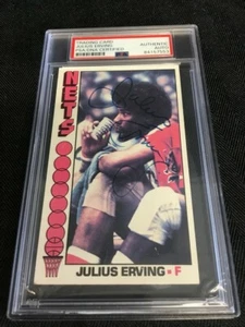 1976-77 TOPPS #1 JULIUS ERVING PSA/DNA CERTIFIED AUTO AUTOGRAPH - Picture 1 of 3