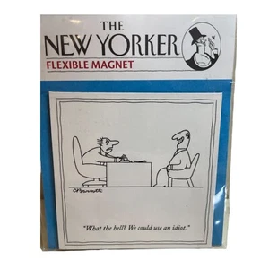 Calamita frigo cartone animato flessibile vintage The New Yorker - 3,5" x 3,5" - Foto 1 di 3
