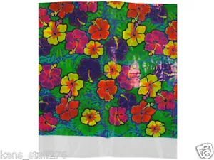 Luau Table Cover, 2 Graduation Table Cloths, Birthday 48" x 88" Picnic Hibiscus - Picture 1 of 1