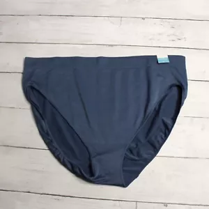Ambrielle Women's High Cut Leg Brief Panties Plus Size 2X Blue - Picture 1 of 10