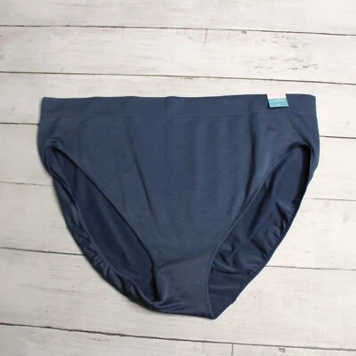 Ambrielle Women's High Cut Leg Brief Panties Plus Size 2X Blue - Image 1 of 4