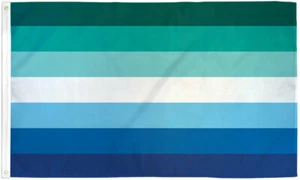 MLM Flagge 3x5 Fuß LGBTQIA LGBT blau Homosexuell männlich Flagge Homosexuell männlich Stolz Flagge - Bild 1 von 2