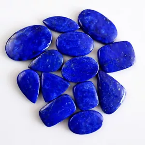 Lotto 13 pezzi 343 ct pietre preziose cabochon lapislazzuli blu naturale 25x15-35x22 mm #14070 - Foto 1 di 8