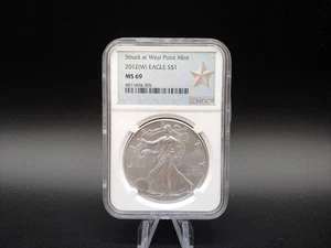 2012-W American Silver Eagle NGC MS69 Struck at West Point Mint - FREE Shipping - Picture 1 of 6