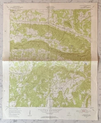 VINTAGE ORIGINAL COLVIN GAP ALABAMA USGS GEOLOGICAL TOPO TOPOGRAPHICAL MAP 1947 - Image 1 of 4