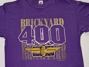T-shirt vintage Brickyard 400 Indianapolis Motor Speedway Nascar taglia L Midwest - Foto 1 di 8