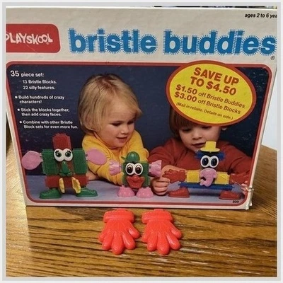 Juego de manos/guantes de juguete Playskool Bristle Buddies 809 (1983) repuesto original Foto 1 de 4
