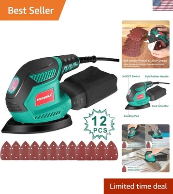 Lixadeira elétrica compacta de detalhes 14000 RPM com coleta de poeira e 12 lixas - Imagem 1 de 4