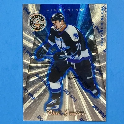 Pinnacle 1997-98 totalmente certificado azul platino #84 Chris Gratton Tampa Bay NHL Foto 1 de 4