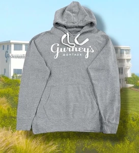 SOLD OUT! GURNEYS MONTAUK RESORT LARGE GRAY LONG ISLAND NY HOODIE SWEAT SHIRT - Picture 1 of 18