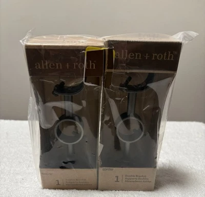 Allen and Roth 2 упаковки матовые оловянные кронштейны диаметр 1 дюйм НОВЫЕ FSI1250PDB - Изображение 1 из 3