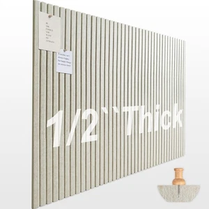 Large Cork Boards for Walls 48"x 36" - 1/2” Thick Bulletin Board, 12 Pack Fel... - Picture 1 of 5