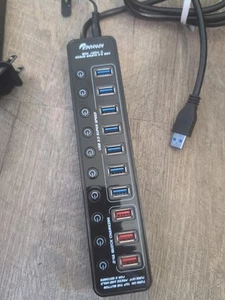 Apanage - USB 3.0 Super Speed, 11 Port Hub, Black, With Cords - Picture 1 of 7