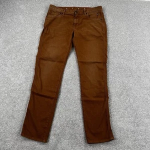 LP Jeans Mens 36x32 Brown Matt Fit Low Rise Slim Tailored Cast Riveted Laundered - Picture 1 of 19