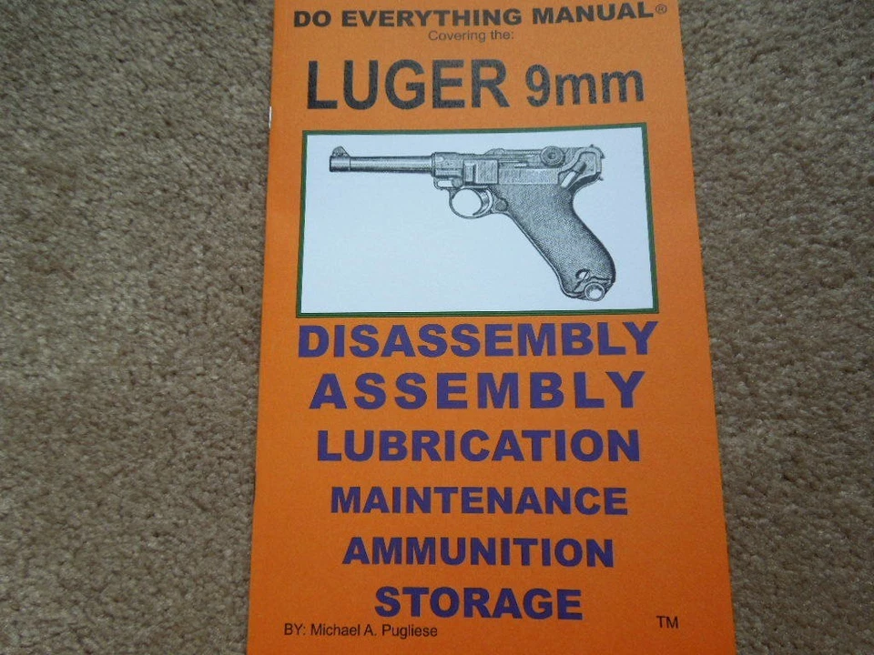 Pistola manual alemã Luger 9mm PO8 26 pg.   - Imagem 1 de 1