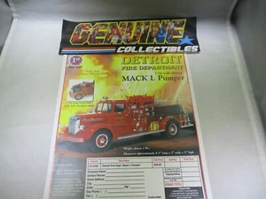 First Gear Color Order Forms DETROIT FIRE DEPT MACK "L" PUMPER 10-3348 - Picture 1 of 1