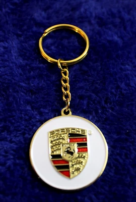 Porsche Key Ring Key Chain Accessory Crest Dealer Promo Single Sided Crest - Image 1 of 4