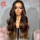 Ombre Brown Body Wave 5.5x4.5 PU Silk Base Closure Wig Brazilian Remy Human Hair