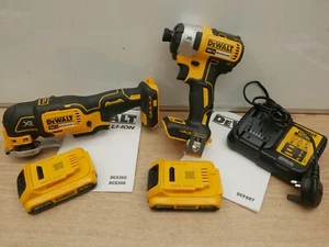 DeWALT DCS355 18v xr MULTI TOOL + DCF887 IMPACT DRIVER 2 X 2 AH LI-ION + BAG - Picture 1 of 2