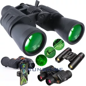 180x100 60x60 Military HD Zoom Powerful Binoculars Day/Low Night Optics Hunting - Picture 1 of 69