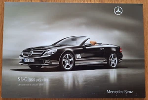 2010 MERCEDES BENZ SL-CLASS price list car sales brochure from the UK - Picture 1 of 12