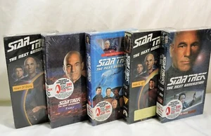 New Lot of 5 Star Trek The Next Generation VHS Heart of Glory Unification I + - Picture 1 of 6