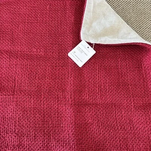 NWT Pottery Barn FAYE Textured Linen 20" Square Throw Pillow Cover, Cardinal Red - Picture 1 of 2