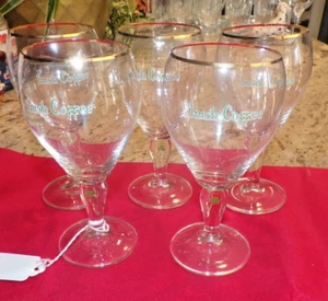 Vintage Set of 5 Irish Coffee Glasses with Shamrocks on stem (Waterford???) - Picture 1 of 6