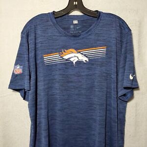 Nike Denver Broncos Training Shirt Adult XL Blue Onfield Team Issued #7 Elway 