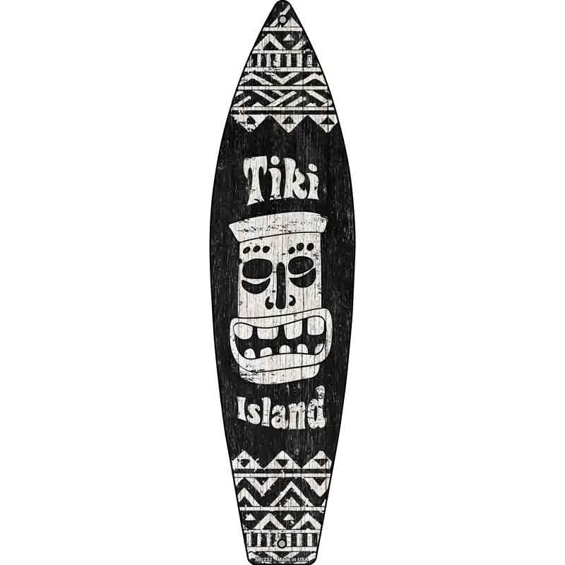 Letrero de tabla de surf de metal Tiki Island placa de 17"x4,5" puerta de casa garaje pared Foto 1 de 1